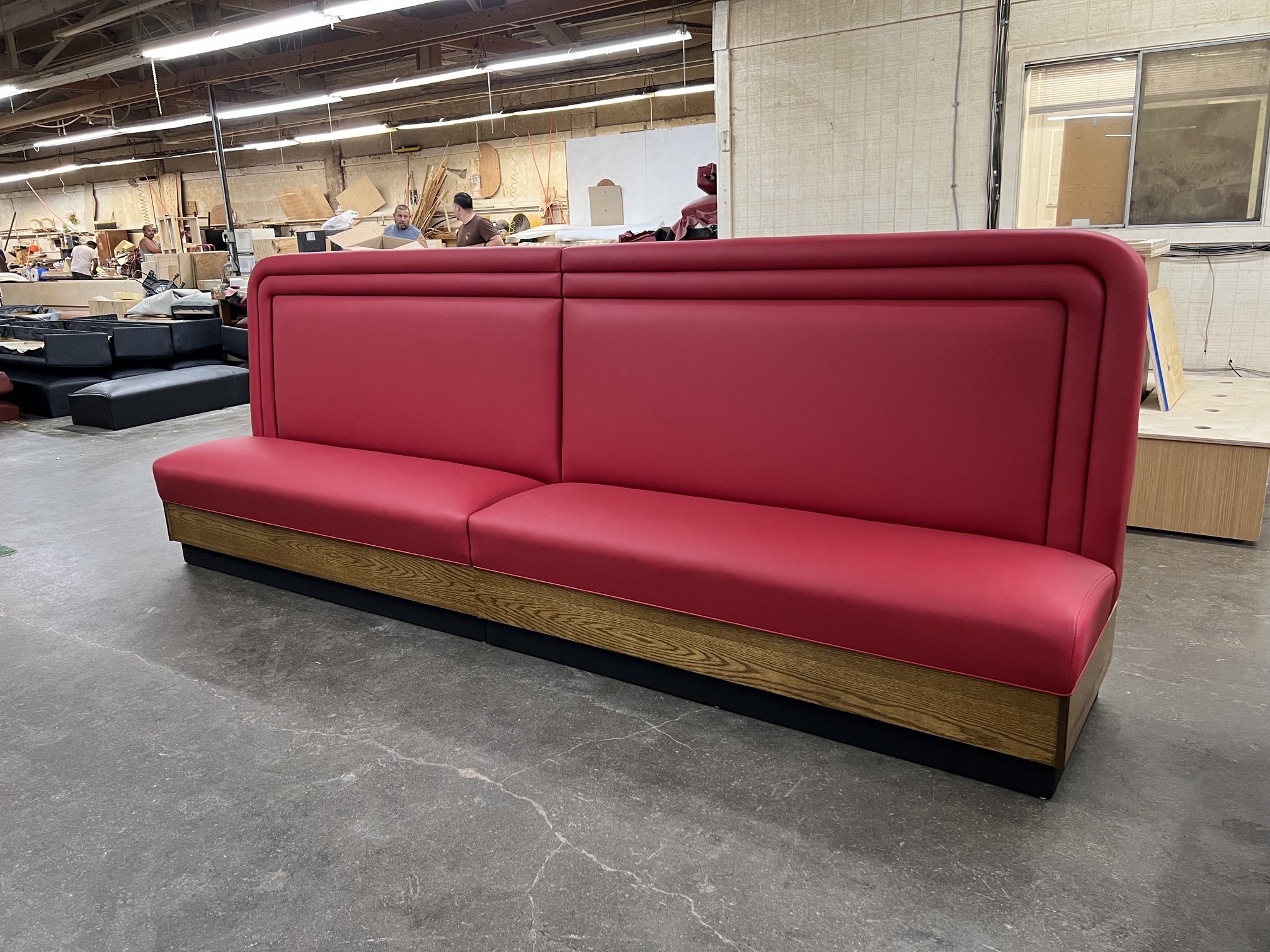 Custom commercial booth seating project