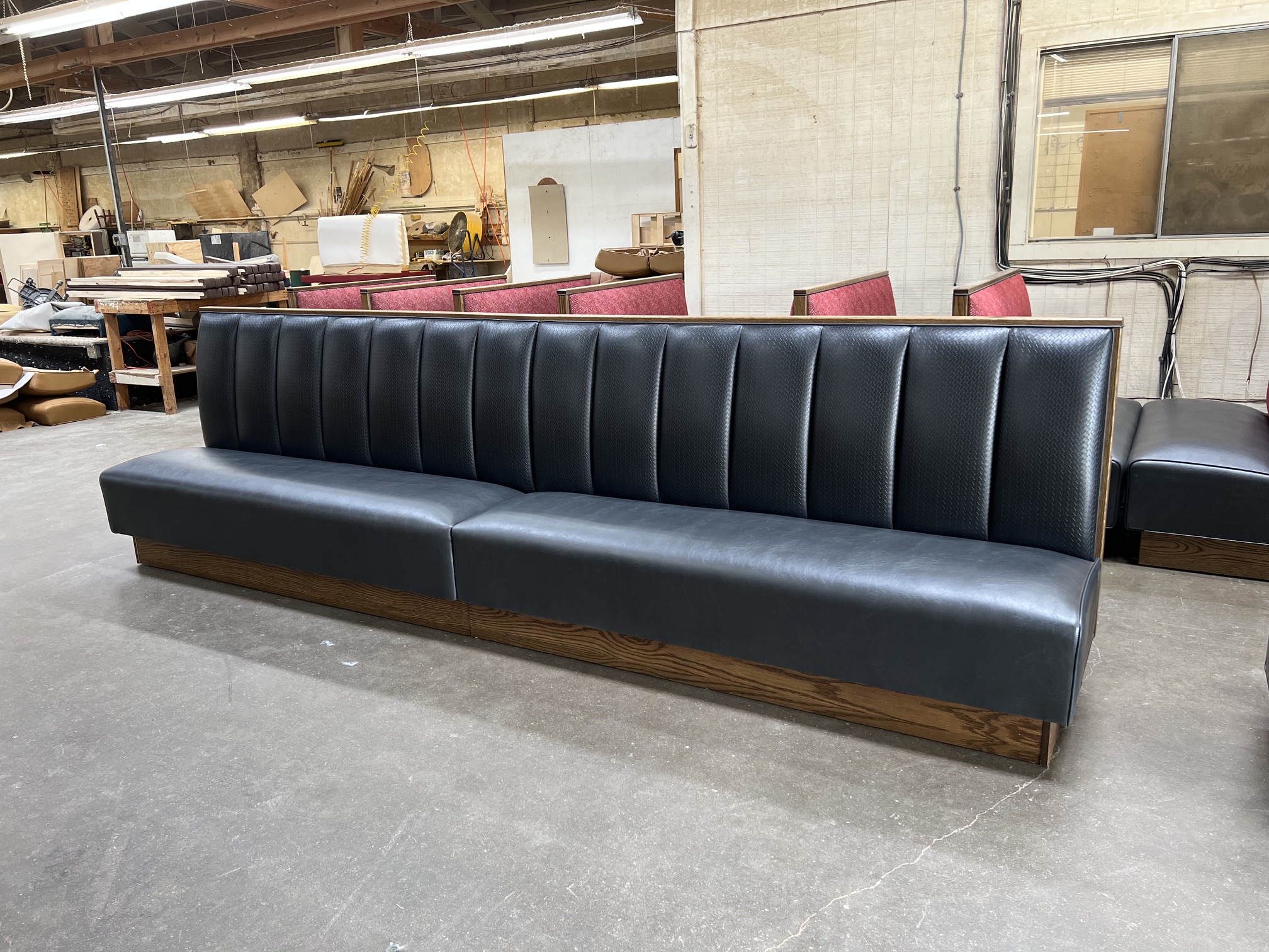 Bianco Brothers blue booth seating
